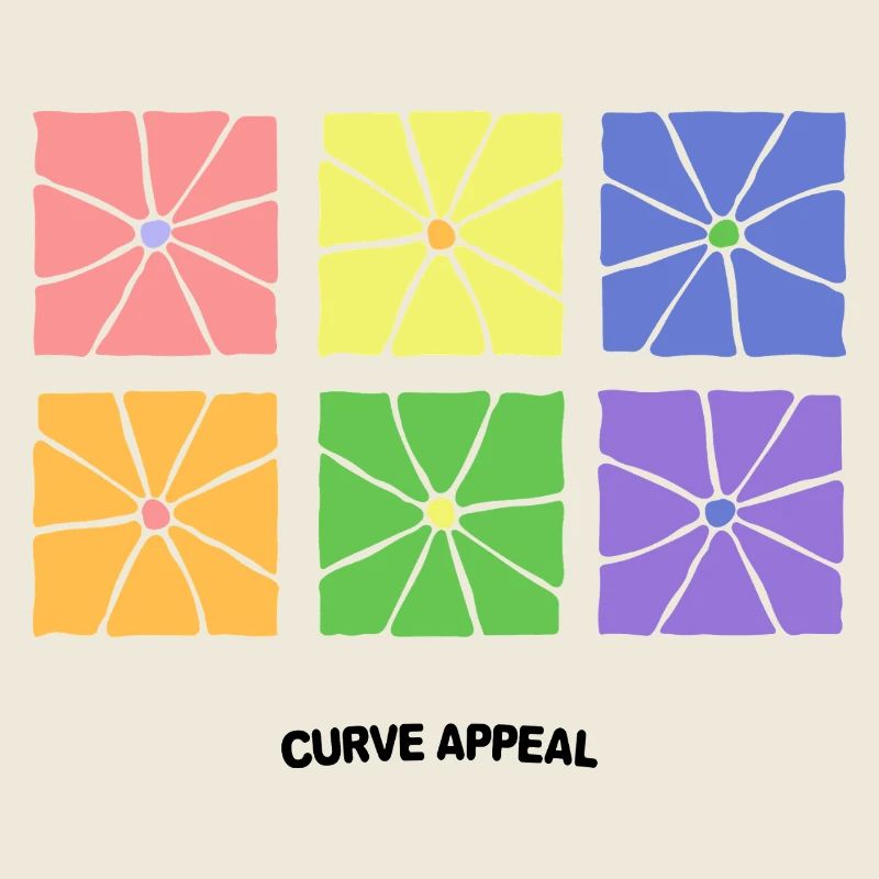 Retro Flowers – Colorful Pop Style Graphics