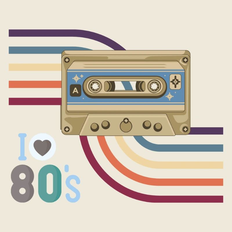 Cassette Love 80s Retro