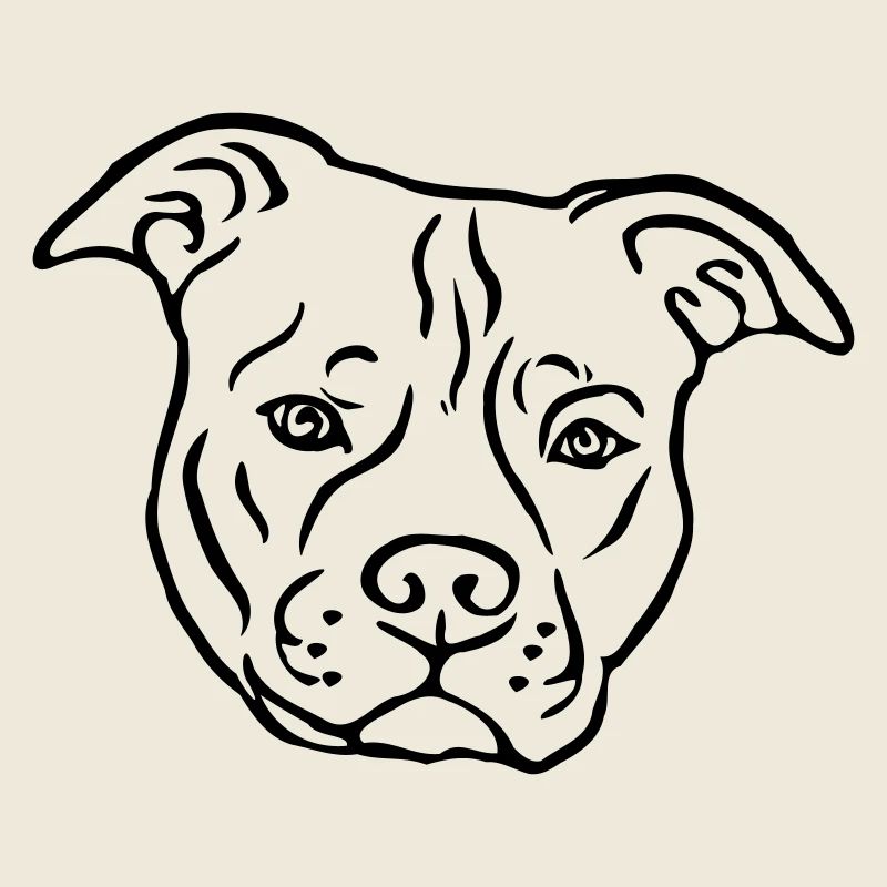 Tête de Satffordshire terrier américain
