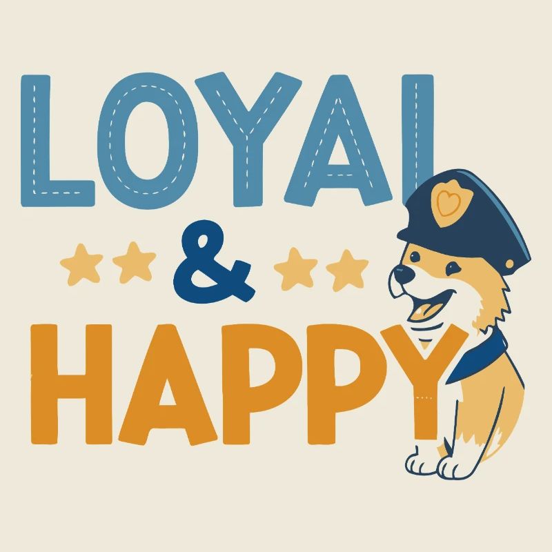 Treuer & Glücklicher Polizeihund