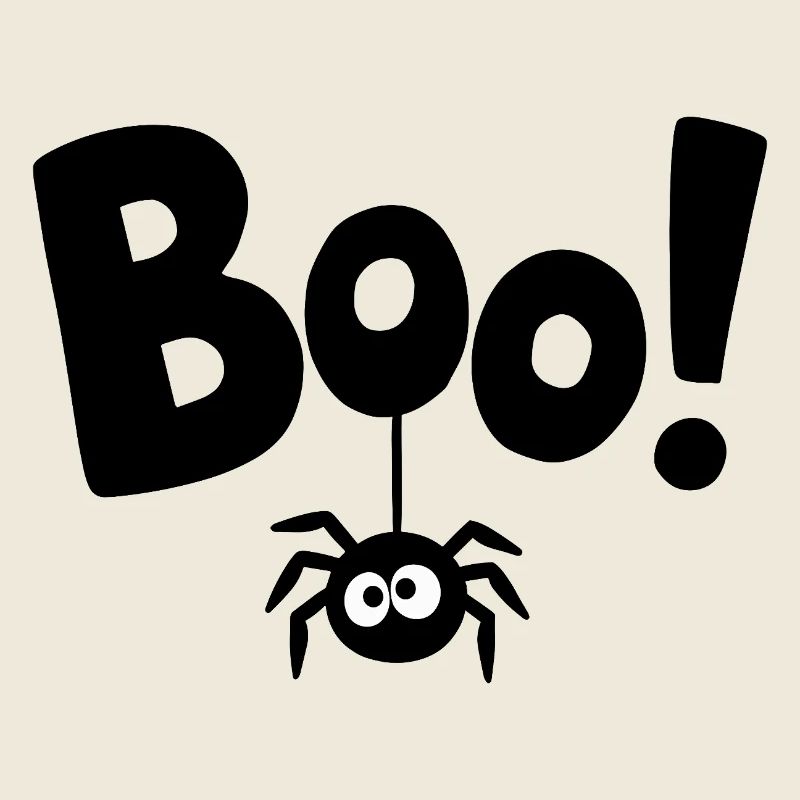 BOO! Lustiges Spinnen-Statement Spruch