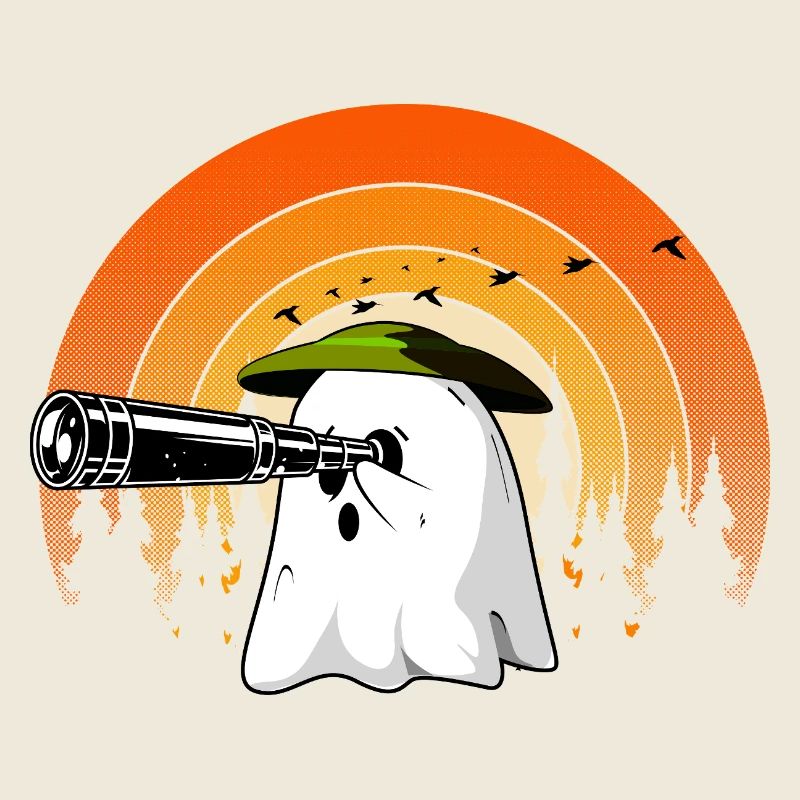 Bird Watcher Ghost Halloween Birder Lazy Costume