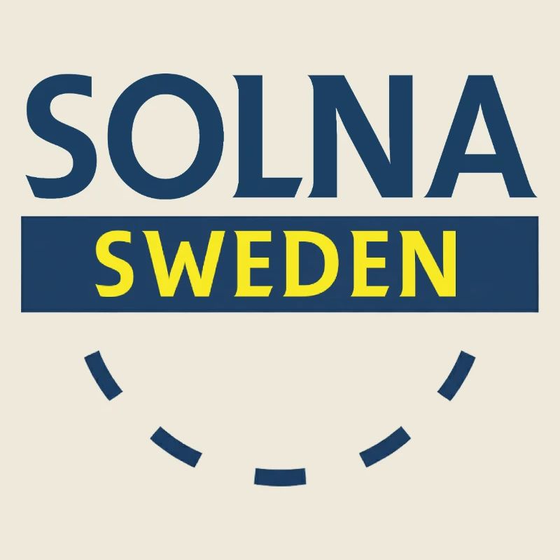 Solna Sweden logo design circulaire
