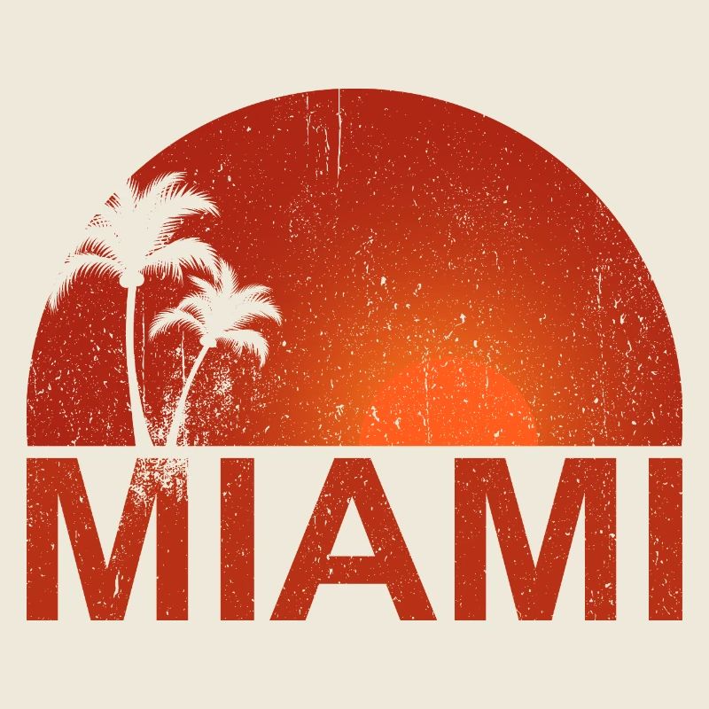 Palmiers du coucher de soleil de Miami