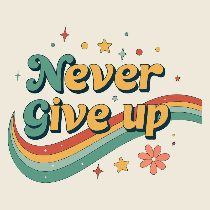 Regenbogen-Retro-Ausdauer