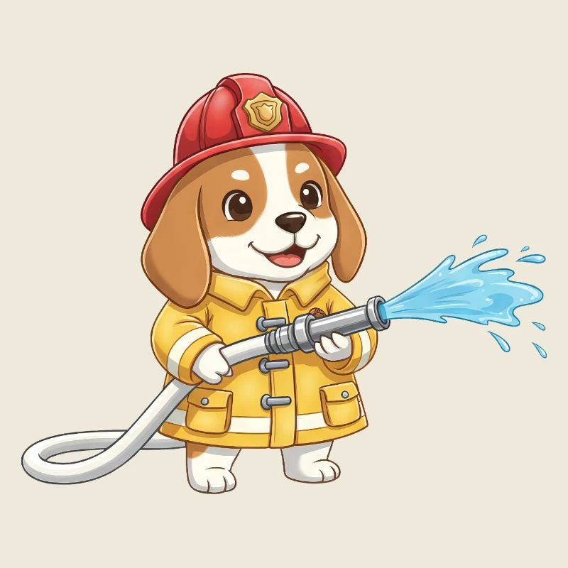 Chien pompier Beagle, pompiers volontaires