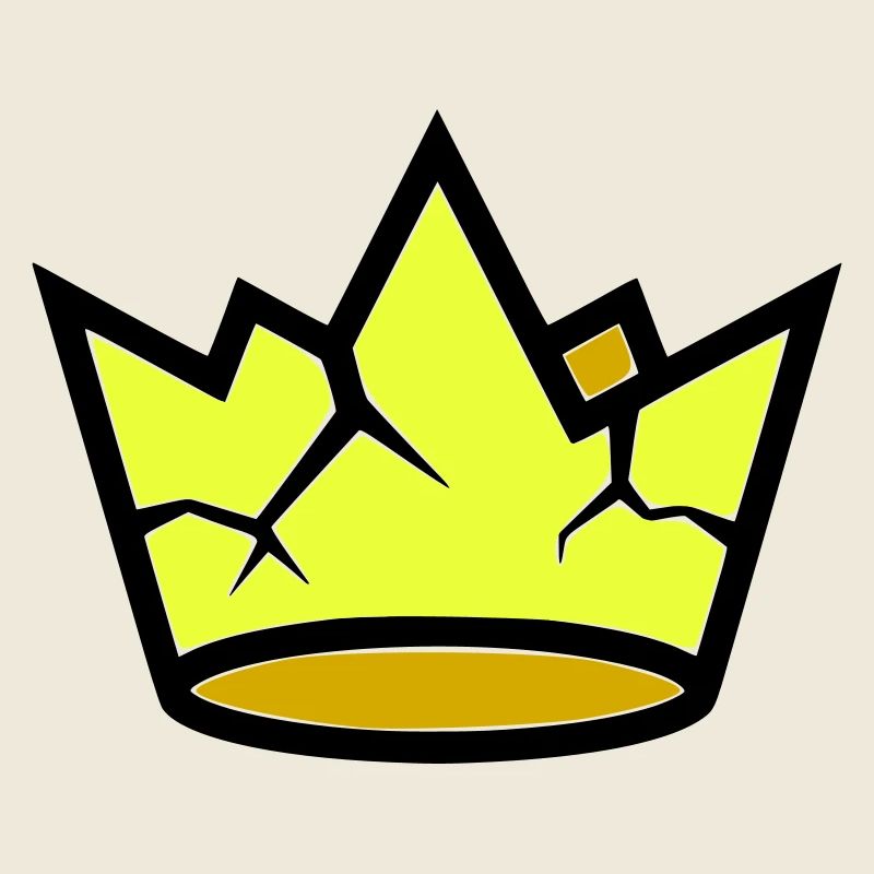 Grunge Broken Crown Vector fissuré