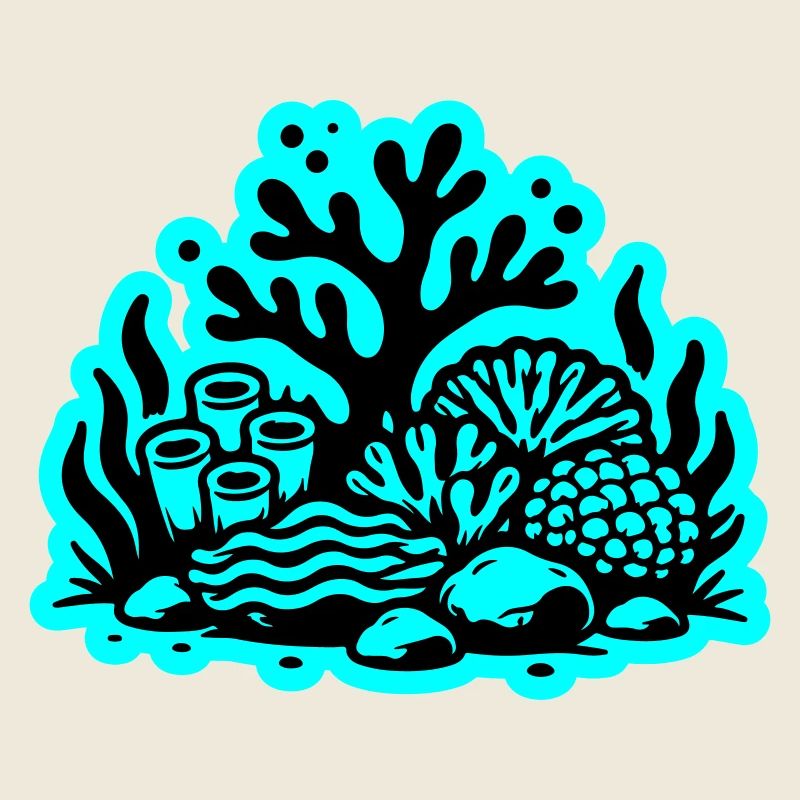 Korallenriff Ozean Korallen Symbol