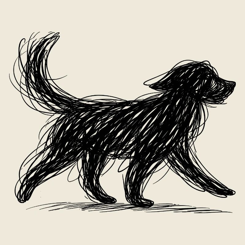 Dark griffin silhouette with wings