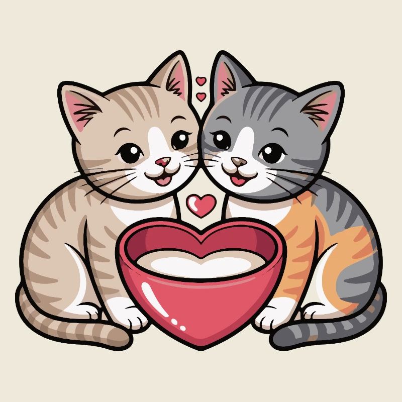 Katzenherz Zweisamkeit