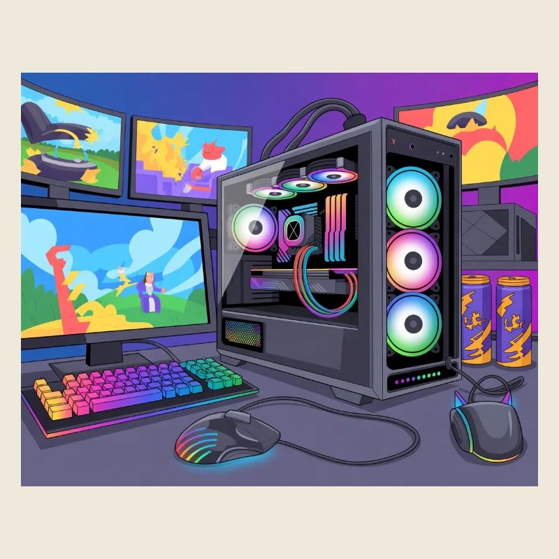 Configuration de jeu RGB colorée