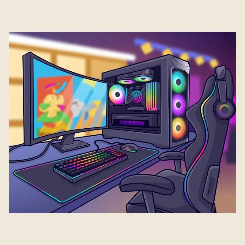 Ambiance PC de jeu RGB