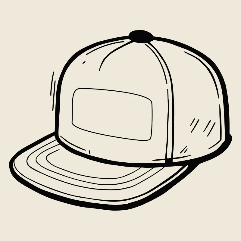 Basecap Linien-Icon Illustration