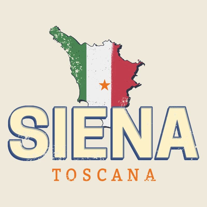 Souvenir de carte rétro de Sienne, Toscane, Italie