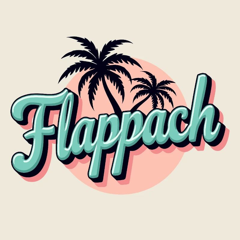 Flappach Palmen Retro Sommer