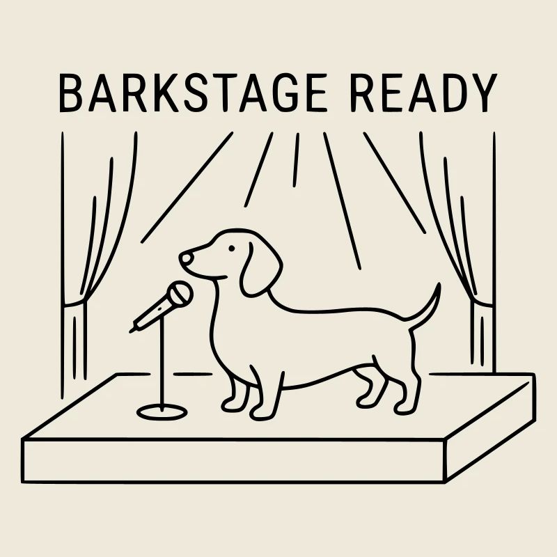 Barkstage Ready Dachshund Dog Stage Festival