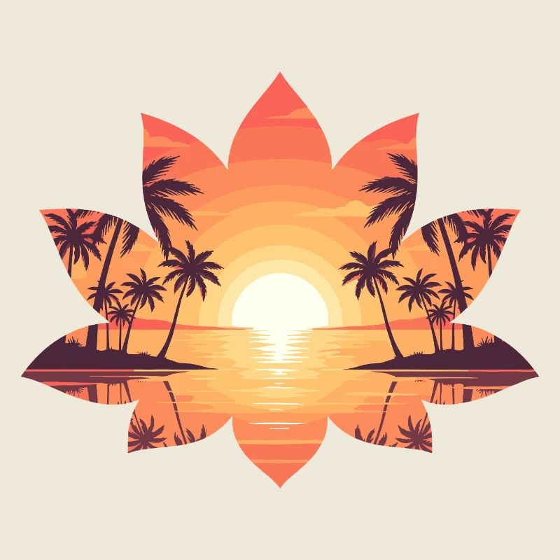 L’Île du Coucher du Soleil dans Lotus Frame