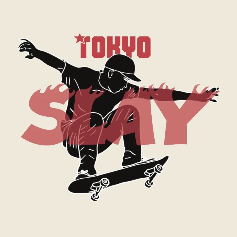 Conception de skateboard Tokyo Slay