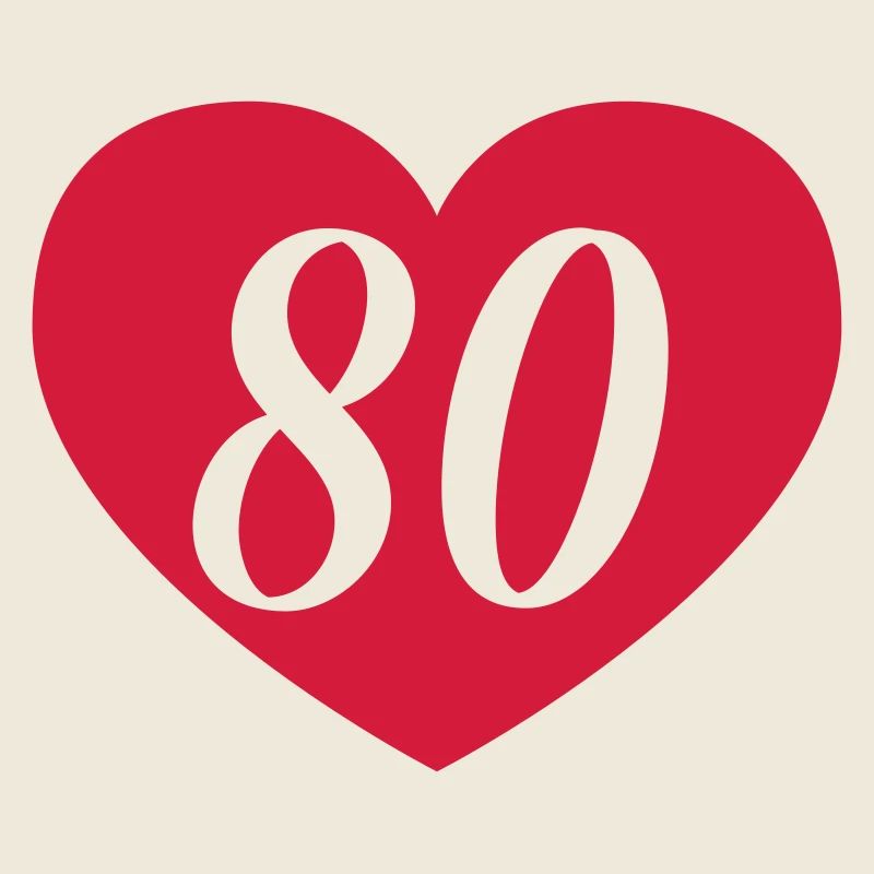 80th birthday heart