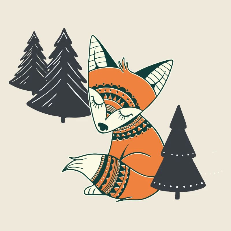 Magical forest fox