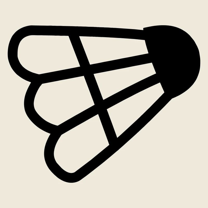 Badminton einfaches Shuttle-Logo
