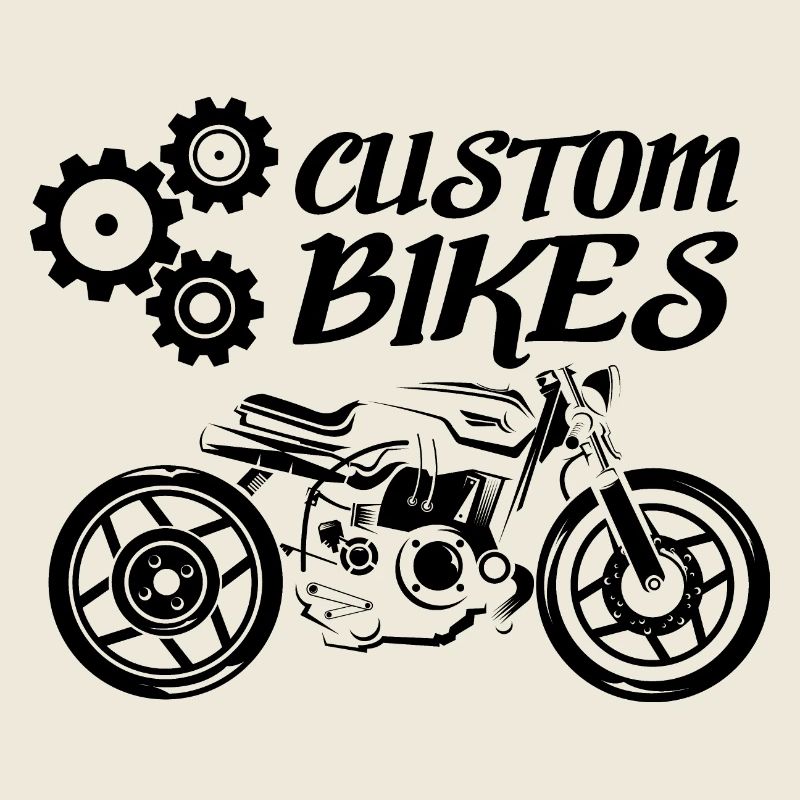 Custom Bikes Moto Icon Logo Icon Caferacer