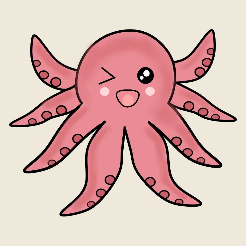 Kawaii Animals Octopus