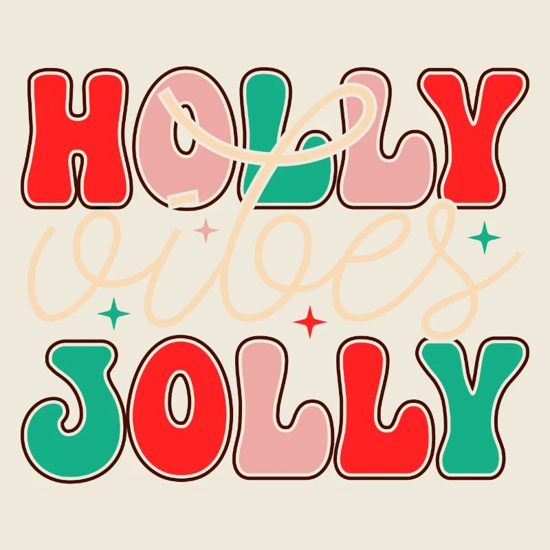 Joyful Christmas design in pastel tone