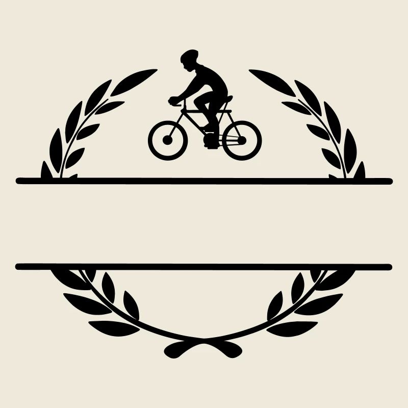 Radfahrer im Lorbeerkranz