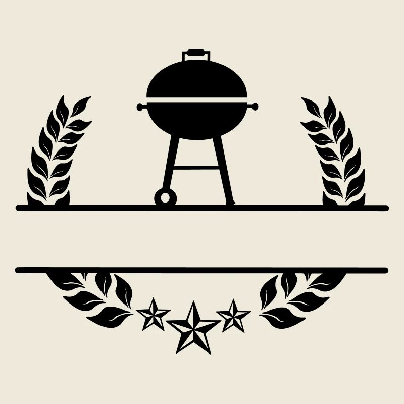 BBQ monogram laurel wreath