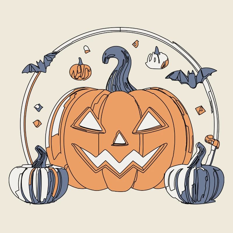 Gruselige Halloween Kürbis Halloween-Dekor