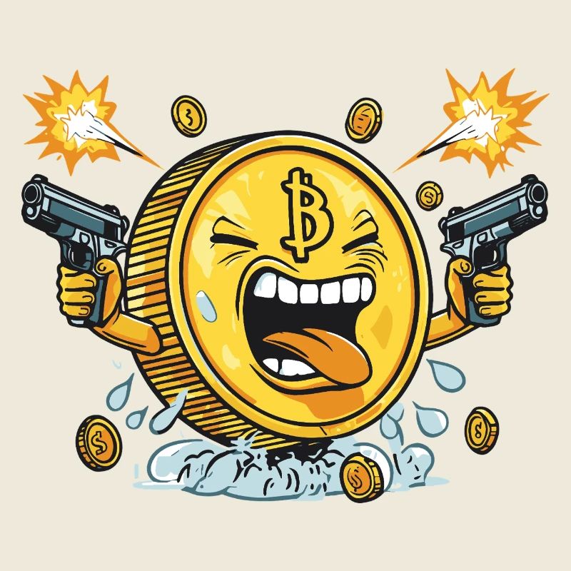 Bitcoin Gangster - Conception Crypto Drôle
