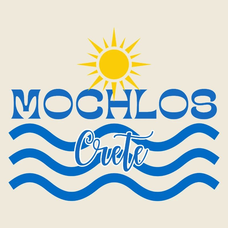Mochlos inspiré de la plage avec soleil et vagues