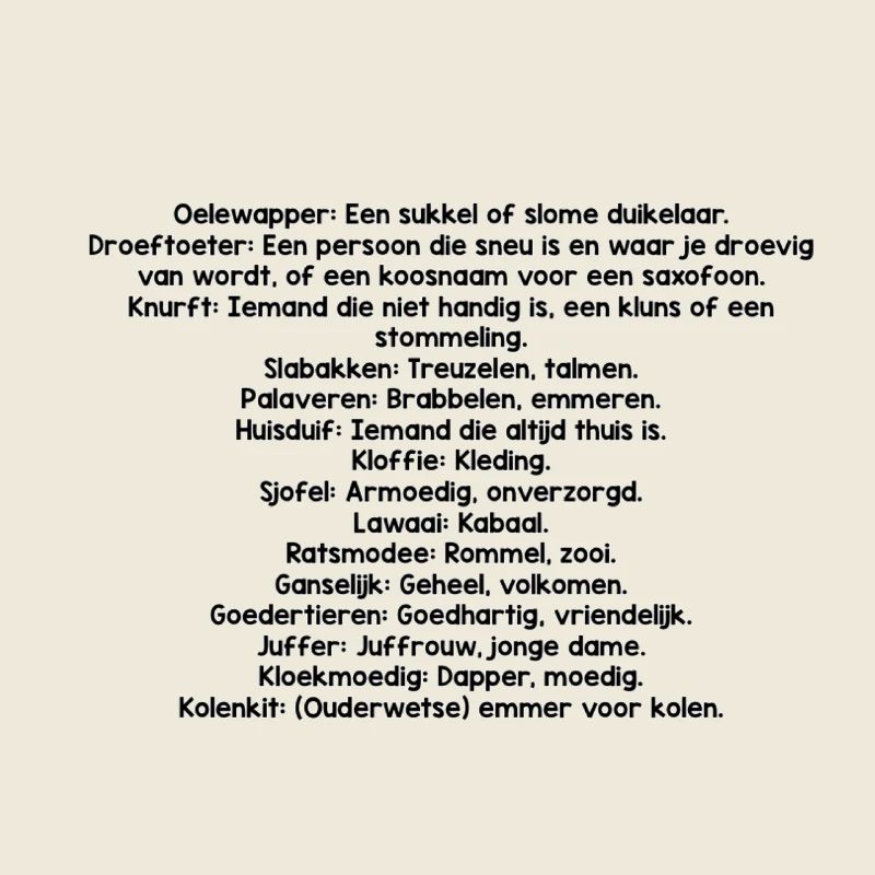 Old Dutch for Dummies