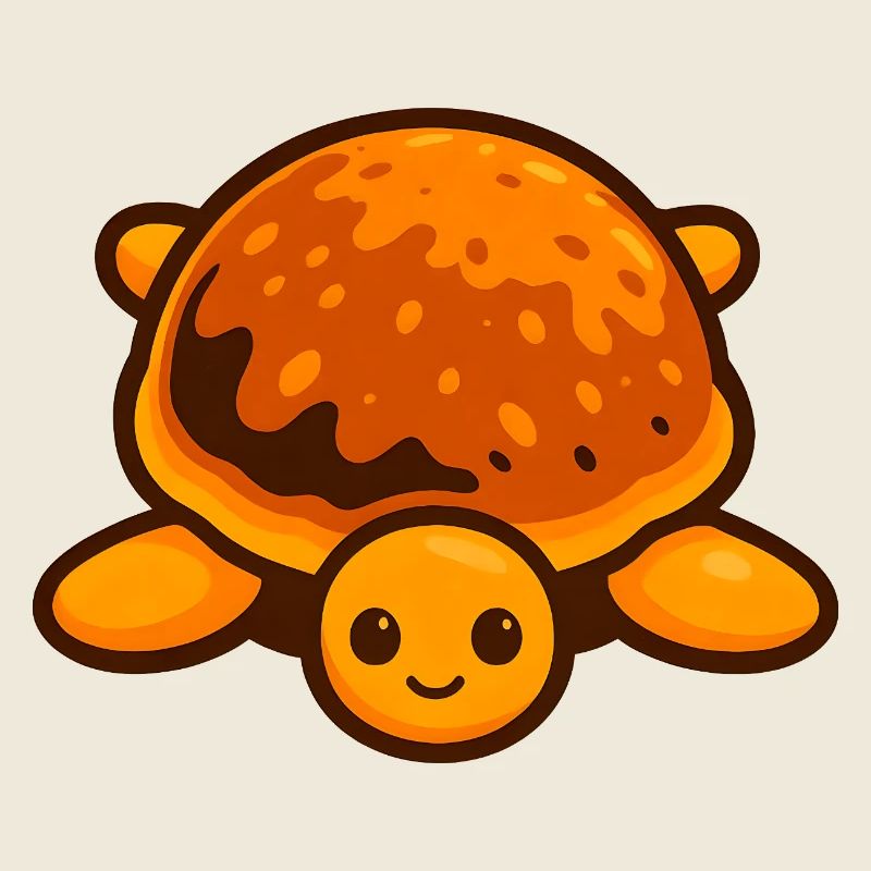 Wunderlicher Schildkröten-Pfannkuchen-Stil mit hellem Panzer