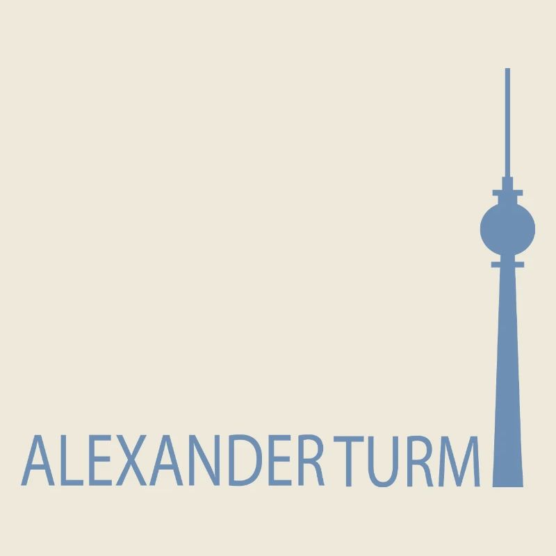 Silhouette minimaliste de la tour de télévision de Berlin