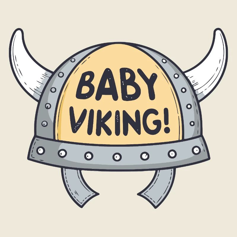 Wikinger Babyhelm Weiße Hörner