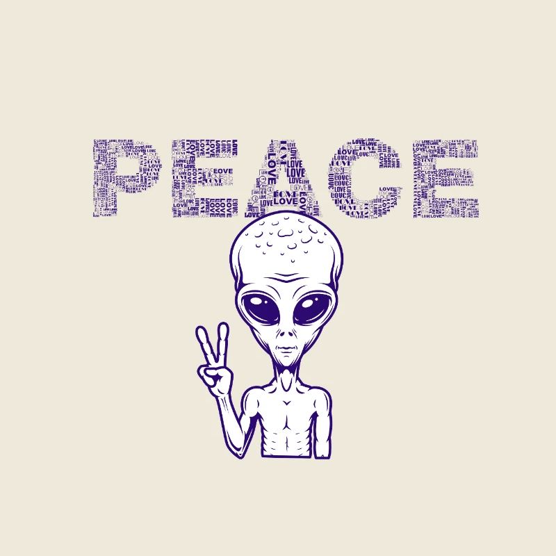 Friedensalien Peacezeichen