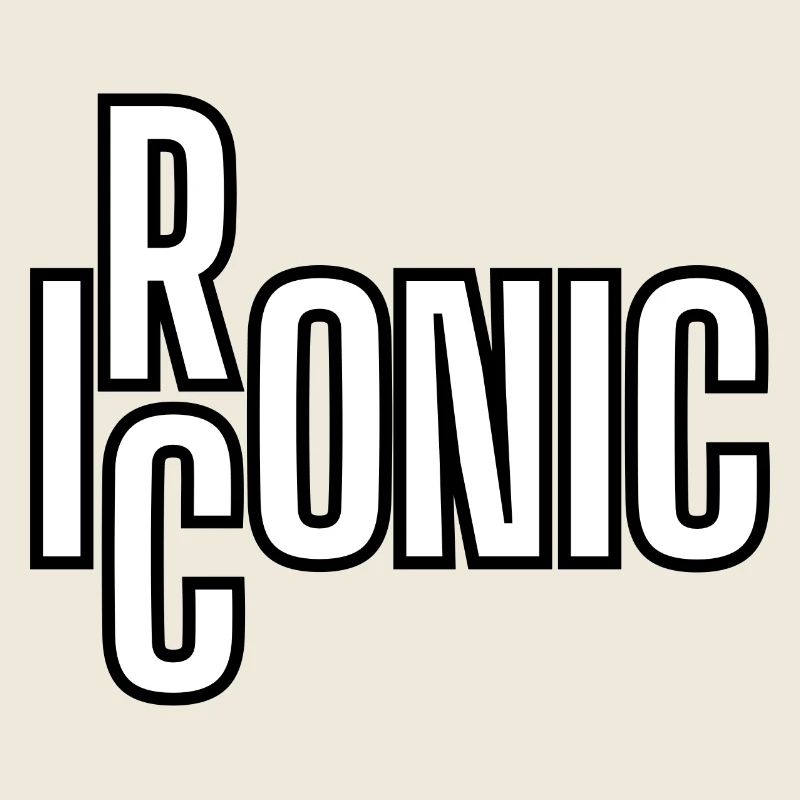 Ironische, fette Mono-Typografie