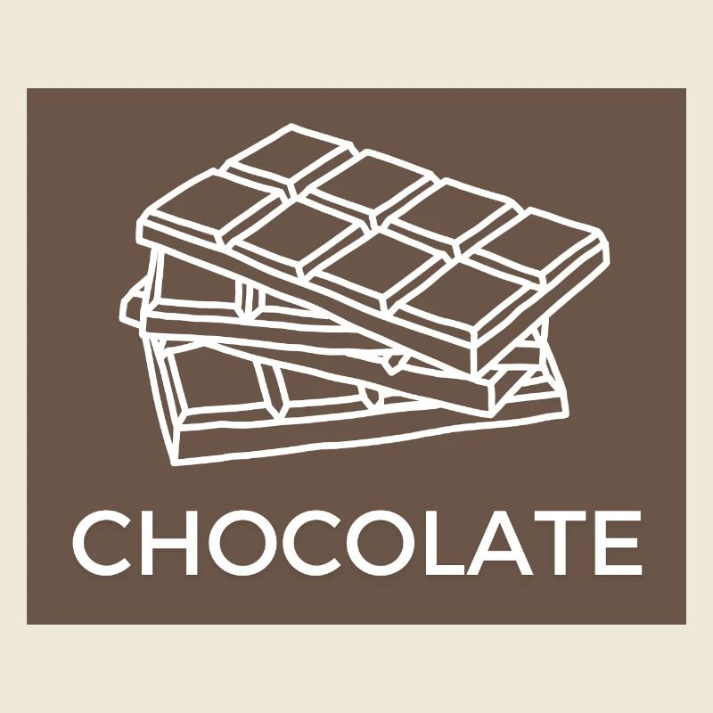 Schokolade Chocolate Linienkunst