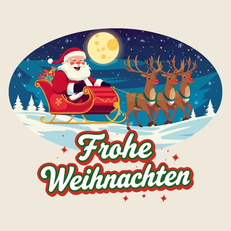 Frohe Weihnachten Rentierschlitten
