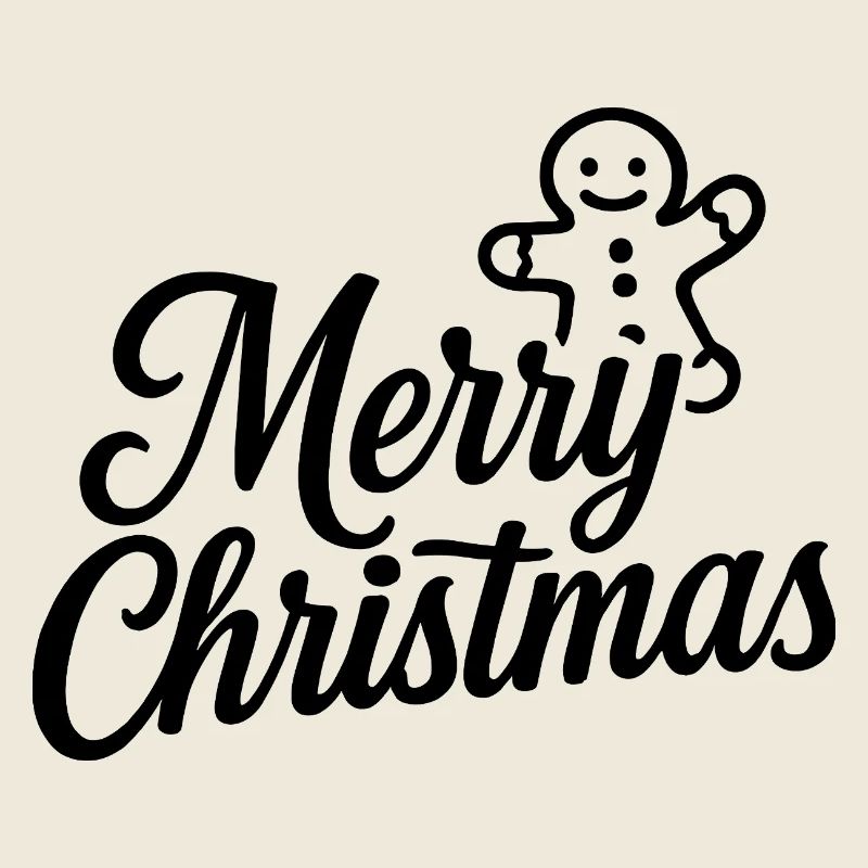 Merry Christmas mit niedlichem Lebkuchenmann