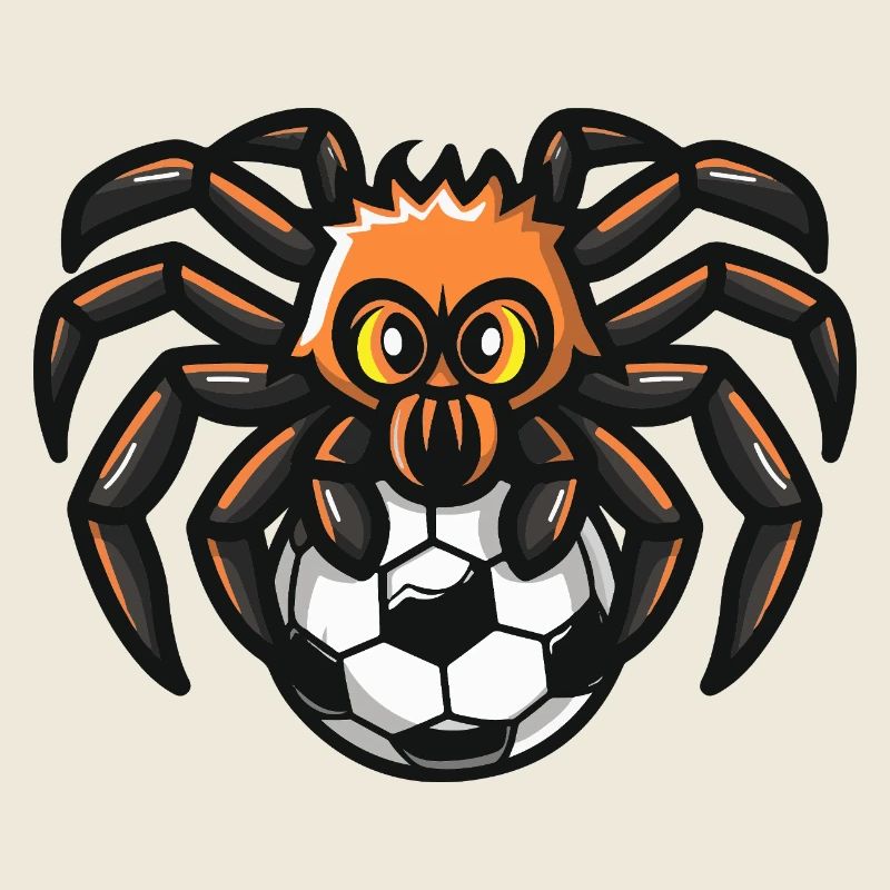Spinne auf Fußball