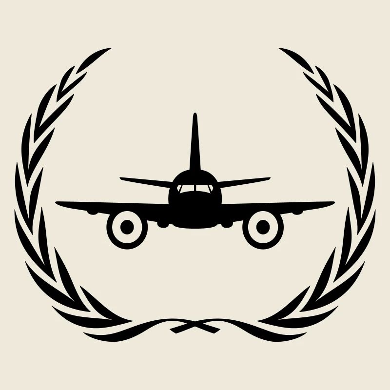 Flugzeug Symbol Kranz