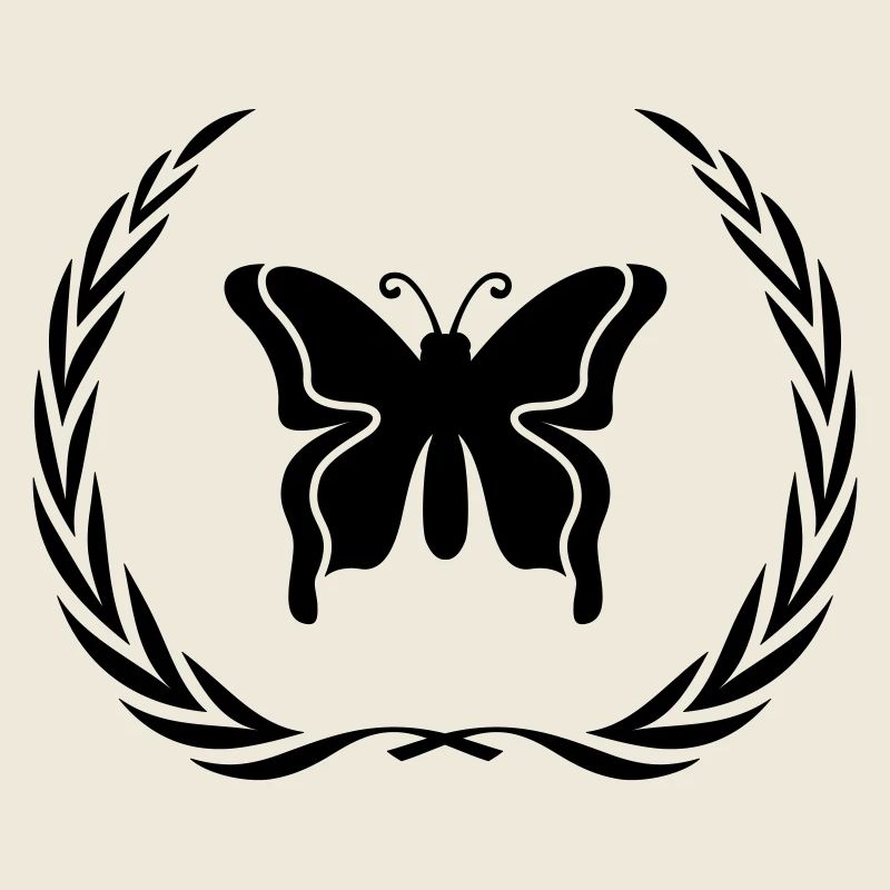 Couronne de symbole de papillon