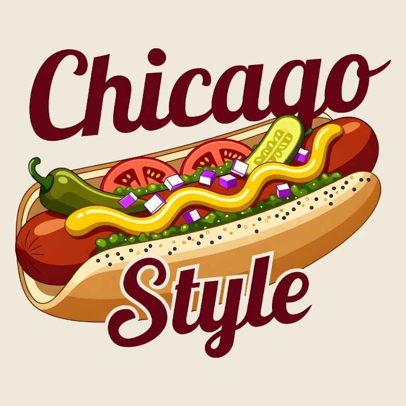 Nourriture classique à la sauce hot dog à la Chicago