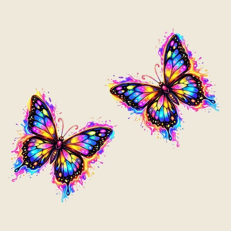 Schmetterlinge Neon
