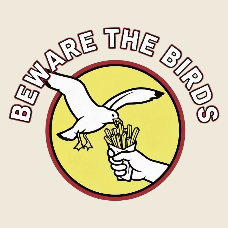 Beware the Birds Möwe Pommes Frites