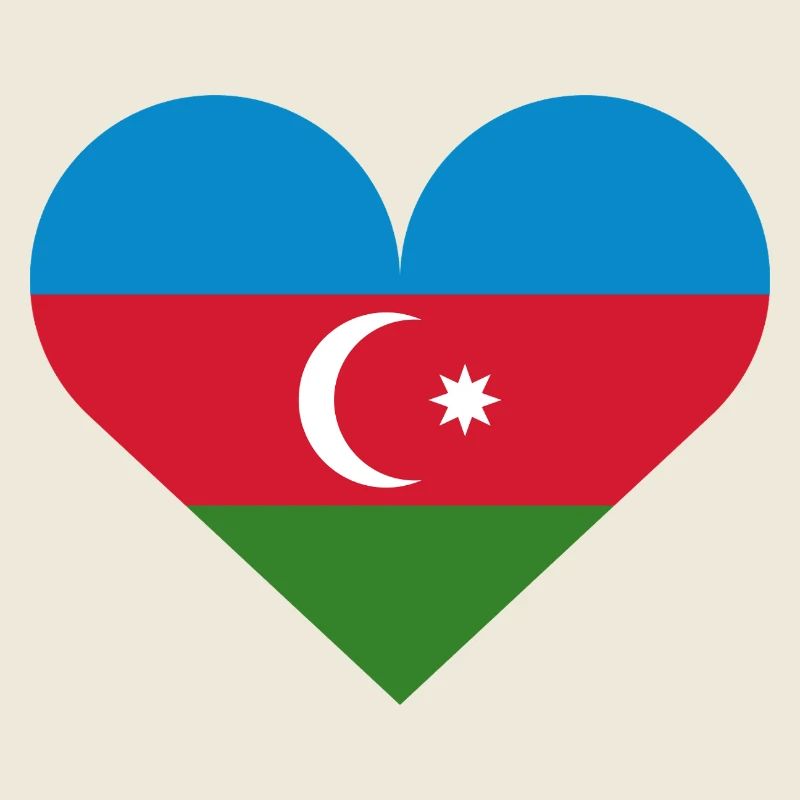 Azerbaijan heart flag