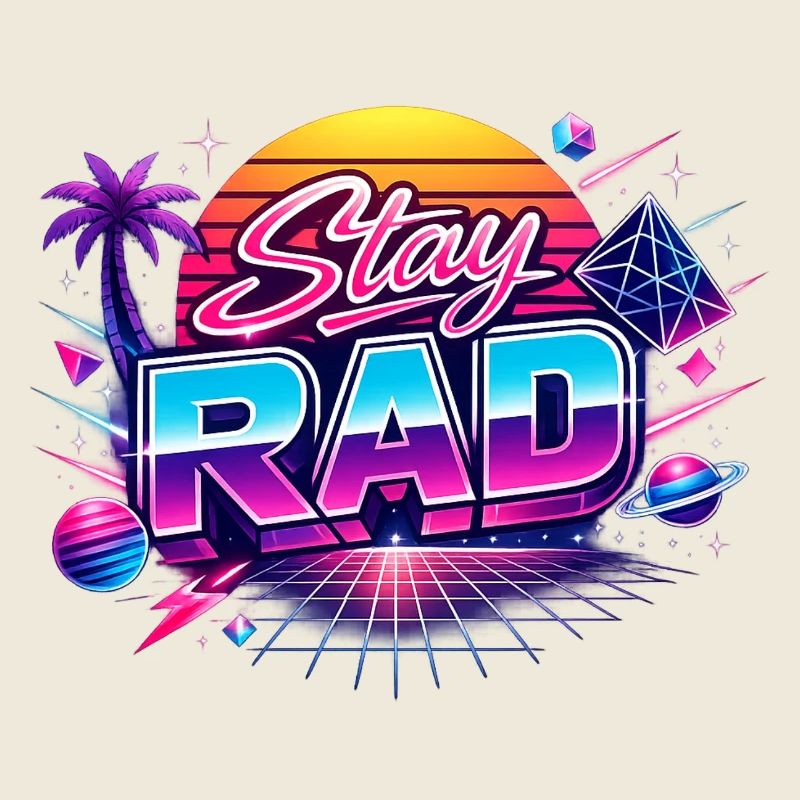 Restez RAD Neon Rétro